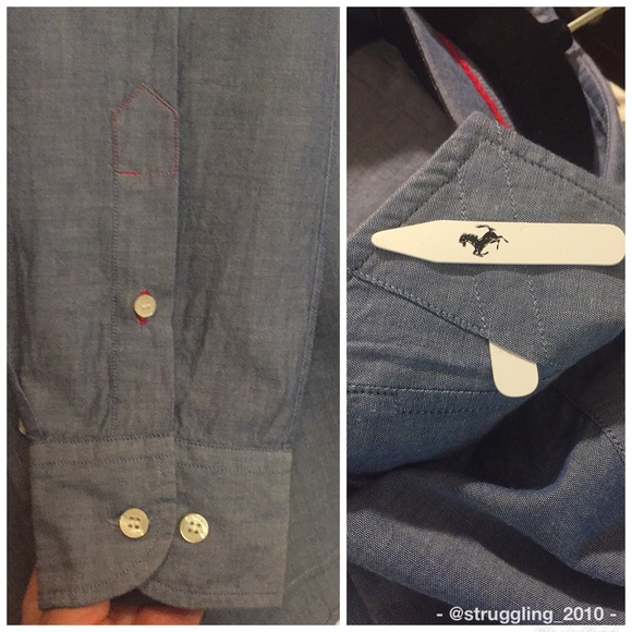 🆕NWT Men's Ferrari French Collar Chambrey Shirt - Picture 6 of 8